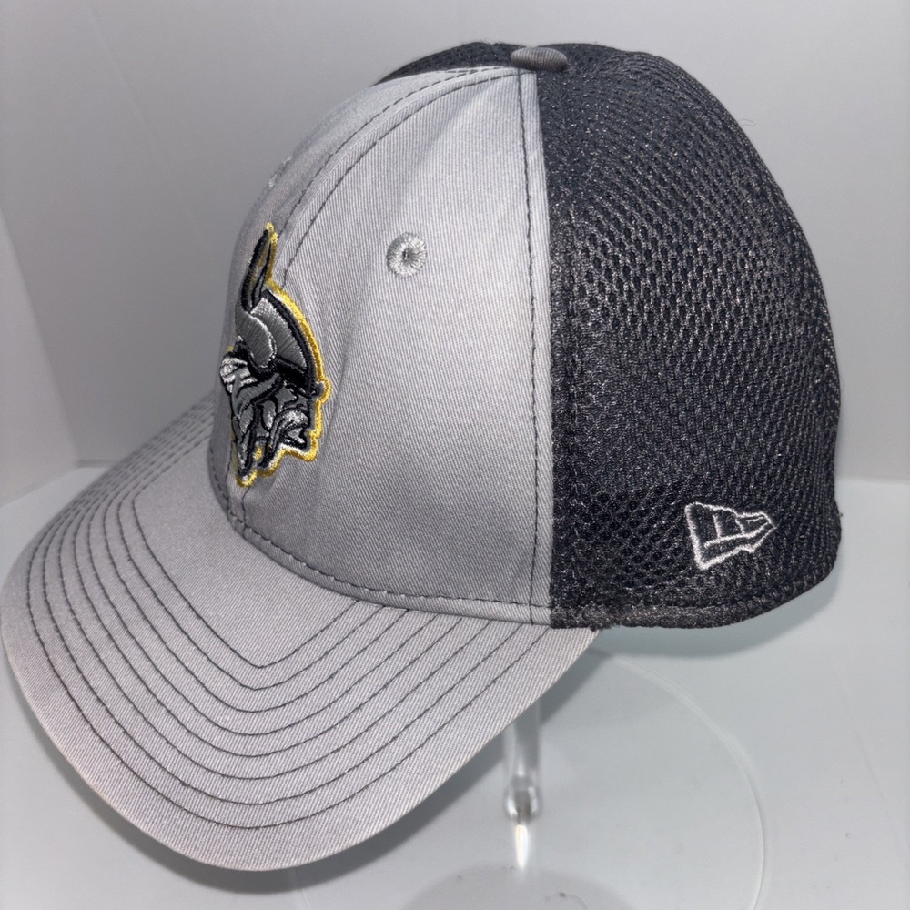 Minnesota Vikings NFL New Era 39THIRTY Cap‎ Gray Black Stretch Fit Hat med/lg - Picture 3 of 7
